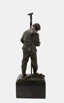 Paul Ludwig Kowalczewski, Field Worker with Rake, 1900, Bronze-TPH-2025953