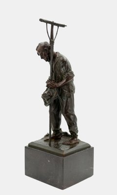 Paul Ludwig Kowalczewski, Field Worker with Rake, 1900, Bronze-TPH-2025953