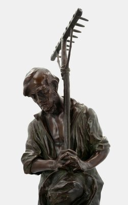 Paul Ludwig Kowalczewski, Field Worker with Rake, 1900, Bronze-TPH-2025953