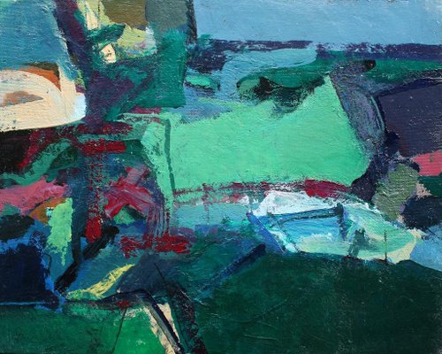 Paul Nicholls, The Green Field, Acrylic on Cardboard, 2006-ZCI-871532