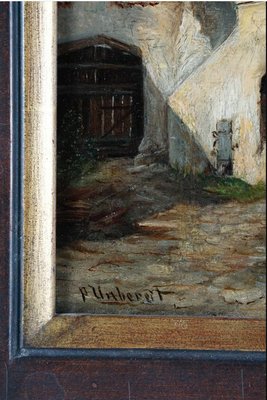 Paul Unbereit, Teisenhoferhof in Weisenkirchen, 1890s, Oil Painting, Framed-QOR-2022835