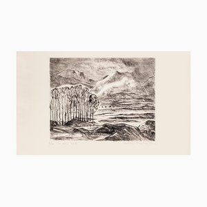 Paulette Humbert, Landscape, Mid-20th Century, Original Etching-ZCI-799730