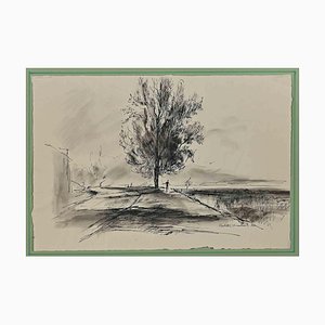 Paulette Humbert, Landscape, Original Drawing, 1940s-ZCI-1270458