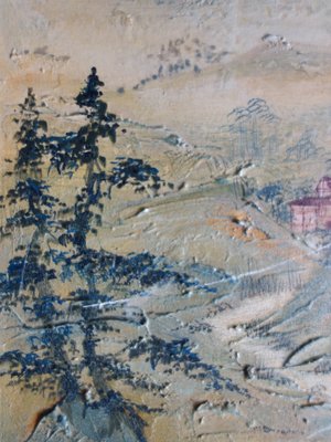 Paysage Montagneux Oil on Cardboard by Mara Tran Long-KHH-543289