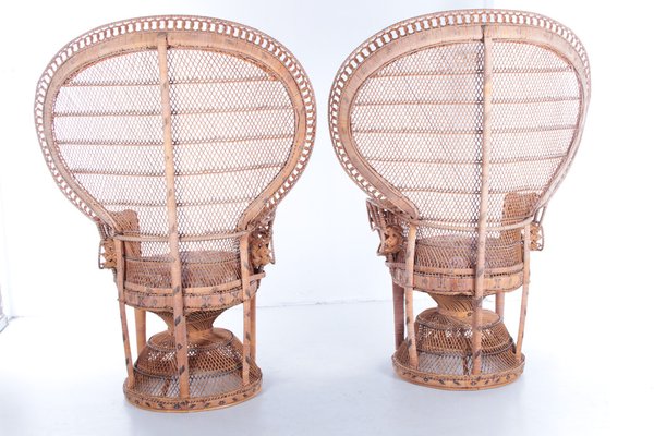 Peacock Chairs with Side Table by Emmanuelle Pauw, 1960, Set of 3-EZZ-1452848