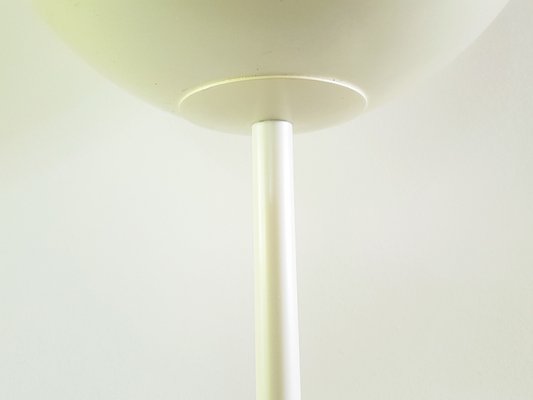 Pearl White & Black Metal Floor Lamp Luminator by Stilnovo, 1960s-RD-1821811