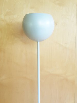 Pearl White & Black Metal Floor Lamp Luminator by Stilnovo, 1960s-RD-1821811