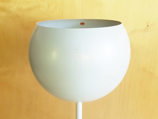 Pearl White & Black Metal Floor Lamp Luminator by Stilnovo, 1960s-RD-1821811