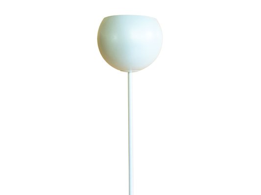 Pearl White & Black Metal Floor Lamp Luminator by Stilnovo, 1960s-RD-1821811