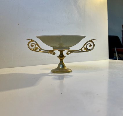 Pedestal Bonbonniere in Faience and Brass from Royal Copenhagen-LCR-1250527