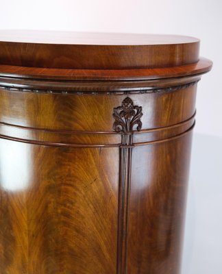 Pedestal Cabinet in Carved Mahogany, 1840s-UY-1454033