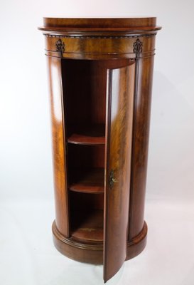 Pedestal Cabinet in Carved Mahogany, 1840s-UY-1454033