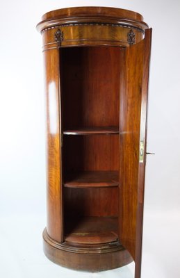 Pedestal Cabinet in Carved Mahogany, 1840s-UY-1454033