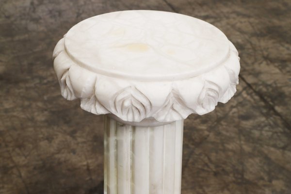 Pedestal Column in White Marble, 1991-PTH-1417264