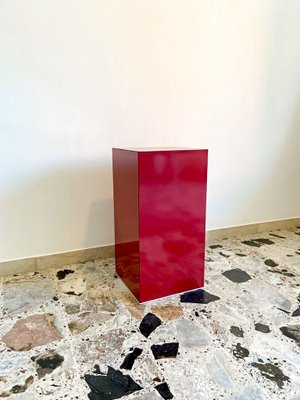 Pedestal in Bordeaux Formica, Italy, 1970-OAQ-1422991