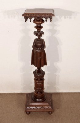 Pedestal in Chestnut - 1920s-RVK-1437471