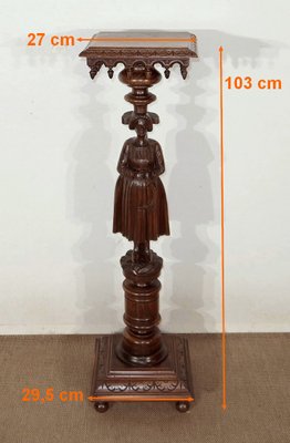 Pedestal in Chestnut - 1920s-RVK-1437471