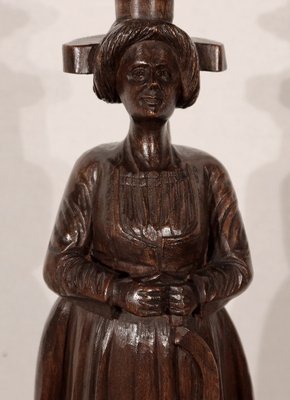 Pedestal in Chestnut - 1920s-RVK-1437471