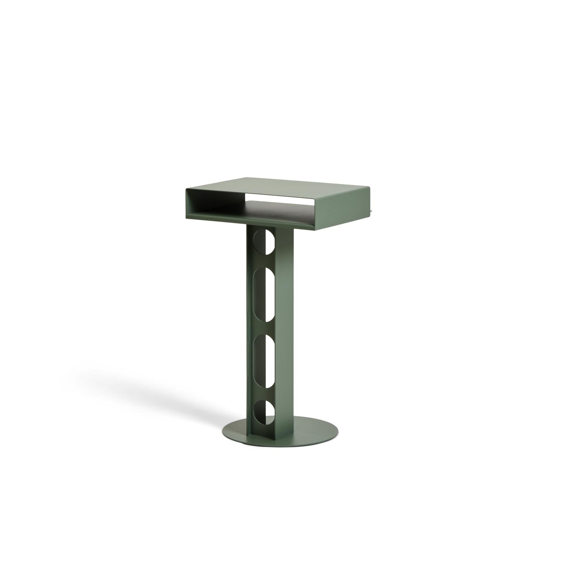 Sidekick Side Table by Pedestal #Mossy Green