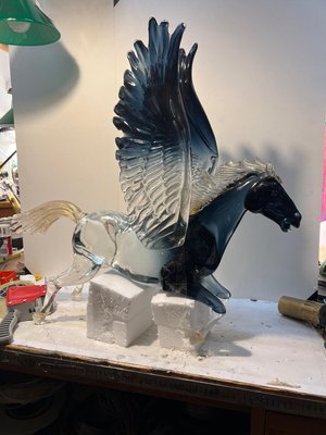 Pegasus Figure in Murano Glass, 2000s-VDX-2034051