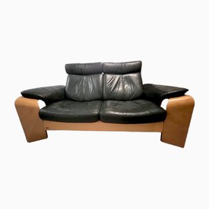 Pegasus Loveseat Sofa in Leather and Bentwood from Ekornes, Norway, 1980s-TCS-1822239