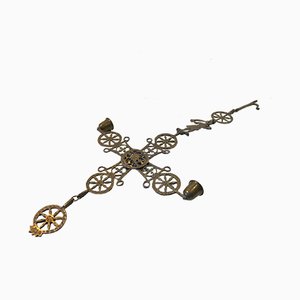 Pendant Cross Candleholder in Bronze, Greece, 1920s-LCR-833878