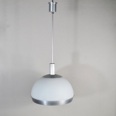 Pendant in Plex and Steel with Lighting Part in Faceted Glass by Pia Guidetti Crippa, 1960s-JQO-645802