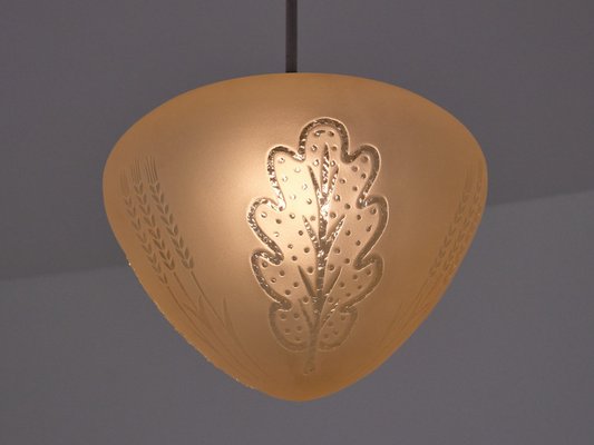 Pendant Lamp attributed to Edward Hald from Orrefors, Sweden, 1930s-FMT-1724744