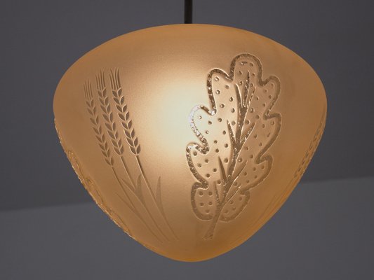 Pendant Lamp attributed to Edward Hald from Orrefors, Sweden, 1930s-FMT-1724744