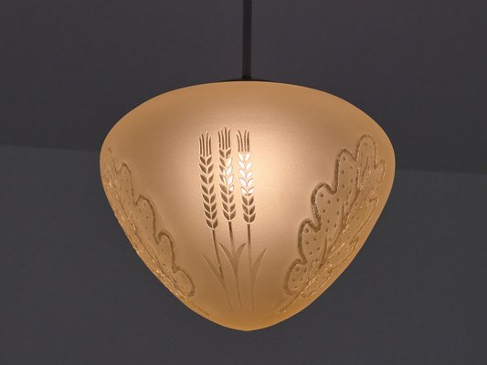 Pendant Lamp attributed to Edward Hald from Orrefors, Sweden, 1930s-FMT-1724744