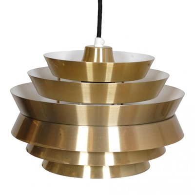 Pendant Lamp in Brass Shade & White Lacquered Aluminium by Carl Thore-MTD-1400855