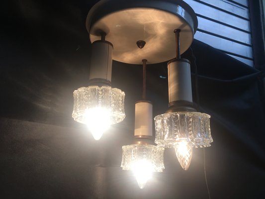 Pendant Lamp in Metal and Glass, 1960s-WQQ-1017652