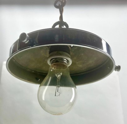 Pendant Lamp with Opaline Shade and Chrome Fittings from Phillips, 1930s-MJY-1739268