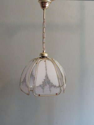 Pendant Light in Gilt Metal & Murano Glass Panels from Eglo Leuchten, Austria, 1970s-UKG-1382778