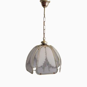 Pendant Light in Gilt Metal & Murano Glass Panels from Eglo Leuchten, Austria, 1970s-UKG-1382778