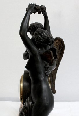 Pendulum Regulating Psyche Crowning Love by Claude Michallon, 1900s-RVK-1048530