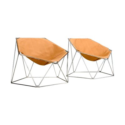 Penta Chairs in Canvas by Jean-Paul Barray and Kim Moltzer for Bofinger, Set of 2-QT-1781137