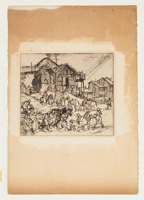 People - Original Etching by F. Brangwyn - Mid 20th Century Mid 20th Century-ZCI-758334