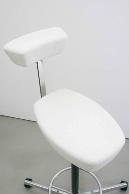 Perch Swivel Stool in White Leather by George Nelson for Vitra, 2004-FJP-1771631