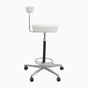 Perch Swivel Stool in White Leather by George Nelson for Vitra, 2004-FJP-1771631