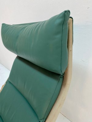 Pernilla 69 Armchair in Green Leather by Bruno Mathsson for Dux, 1960s-QVY-1752540