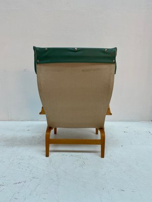 Pernilla 69 Armchair in Green Leather by Bruno Mathsson for Dux, 1960s-QVY-1752540