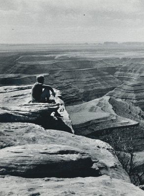 Person, Canyon, Utah, 1960s, Black and White Photograph-DYV-1281404