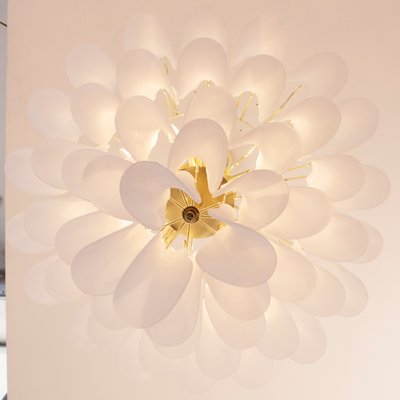 Petal Suspension Chandelier in Murano Glass, Italy-MPO-1361813