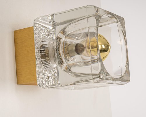 Petite Crystal Glass Brass Wall Sconces by Peill & Putzler, Germany-UGR-1105153