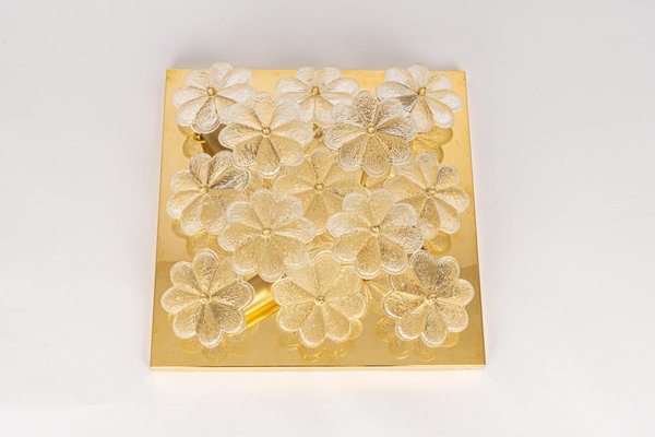 Petite Glass Flower Wall Light from E. Palme, Germany-UGR-1176021