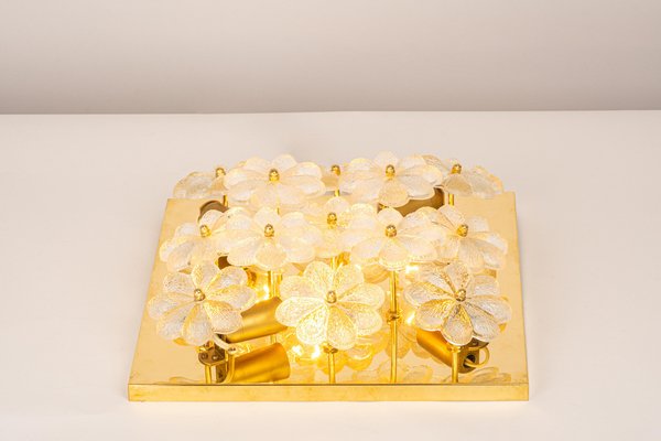 Petite Glass Flower Wall Light from E. Palme, Germany-UGR-1176021