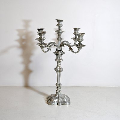 Pewter 5-Arm Candleholder, 1940s-JQO-847011