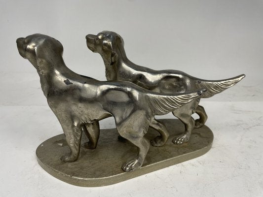 Pewter Statuette Depicting Dogs, 1960s-GKM-2043318