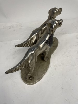 Pewter Statuette Depicting Dogs, 1960s-GKM-2043318